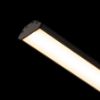 LED PROFILE J felületre szerelhető 1m fekete matt akrilát/alumínium 