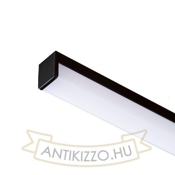 LED PROFILE H felületre szerelhető 1m fekete matt akrilát/alumínium 