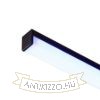 LED PROFILE H felületre szerelhető 1m fekete matt akrilát/alumínium 