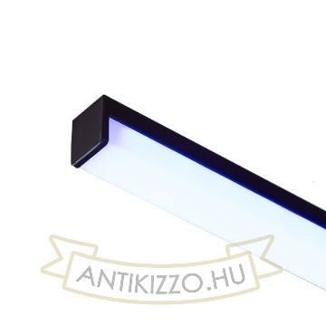 LED PROFILE H felületre szerelhető 1m fekete matt akrilát/alumínium 