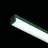 LED PROFILE H felületre szerelhető 1m fekete matt akrilát/alumínium 