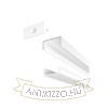 LED PROFILE G felületre szerelhető 1m fehér matt akrilát/alumínium 