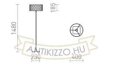 CORTINA/JAKARANDA állólámpa fekete/fehér textil/fém 230V LED E27 15W