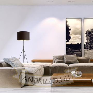 LUTON/RON 55 állólámpa  Polycotton fekete/fekete/fém 230V LED E27 15W