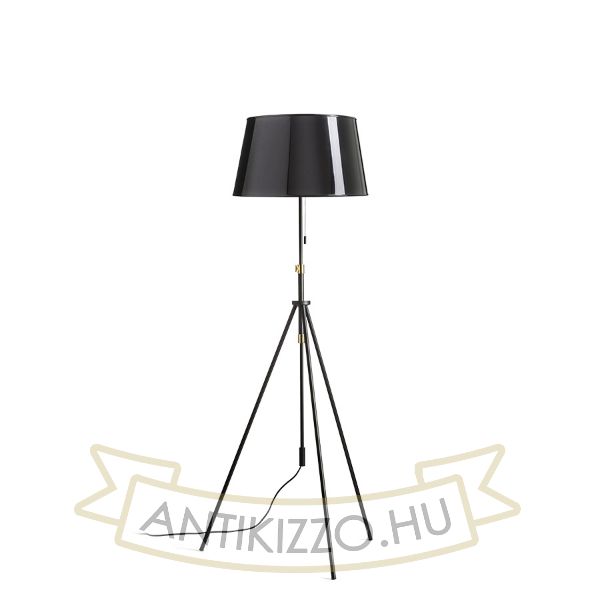 LUTON/RIDICK állólámpa csillogó fekete arany fólia/fekete/fém 230V LED E27 15W