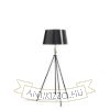 LUTON/RIDICK állólámpa csillogó fekete arany fólia/fekete/fém 230V LED E27 15W