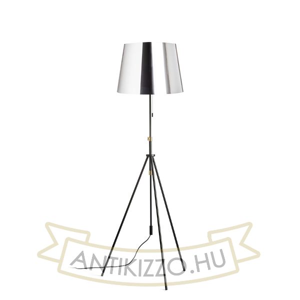 LUTON/ILUSION állólámpa  krómozott fólia/fekete/fém 230V LED E27 15W