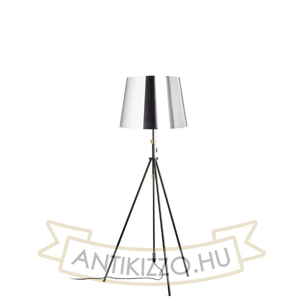 LUTON/ILUSION állólámpa  krómozott fólia/fekete/fém 230V LED E27 15W