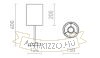 NYC/RON 15/20 asztali lámpa  Monaco petróleum kék/ezüst PVC/nikkel 230V LED E27 15W