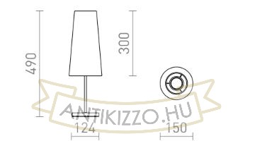 NYC/CONNY 15/30 asztali lámpa  Monaco galamb szürke/ezüst PVC/nikkel 230V LED E27 11W