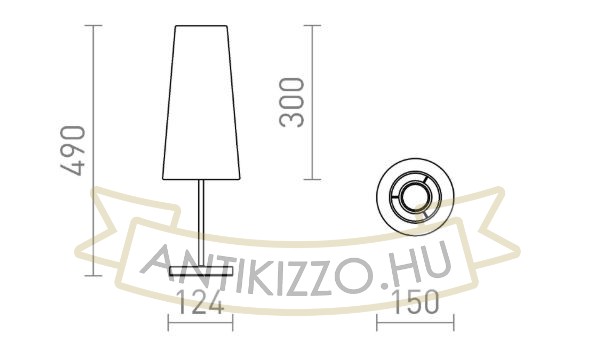 NYC/CONNY 15/30 asztali lámpa  Monaco galamb szürke/ezüst PVC/króm 230V LED E27 11W