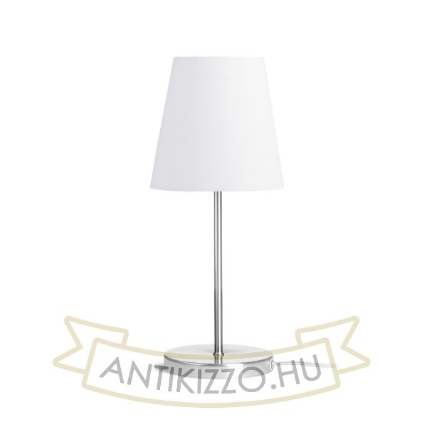 NYC/CONNY 15/15 asztali lámpa  Polycotton fehér/nikkel 230V LED E27 11W