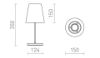 NYC/CONNY 15/15 asztali lámpa  Polycotton fehér/króm 230V LED E27 11W