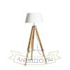 ALVIS/AMBITUS 46 állólámpa fehér bambusz/króm 230V LED E27 15W