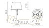 KEITH/AMBITUS 30 asztali lámpa USB-vel  Polycotton fehér/bükk 230V LED E27 15W