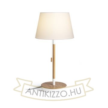 KEITH/ALVIS 24 asztali lámpa USB-vel fehér bükk 230V LED E27 11W