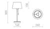 KEITH/ALVIS 24 asztali lámpa USB-vel fehér bükk 230V LED E27 11W