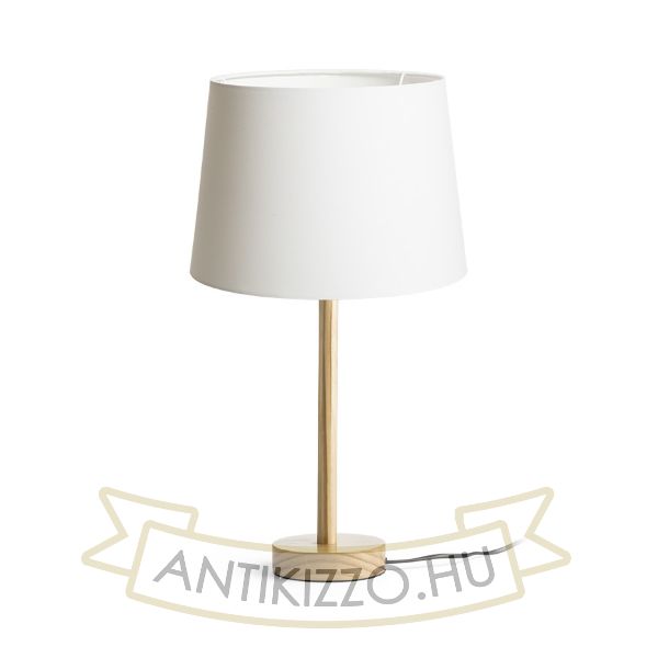 MAUI/AMBITUS 30 asztali lámpa  Polycotton fehér/fa 230V LED E27 15W