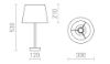 MAUI/AMBITUS 30 asztali lámpa  Polycotton fehér/fa 230V LED E27 15W