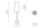 MAUI/CONNY 15/30 asztali lámpa  Polycotton fehér/fa 230V LED E27 11W