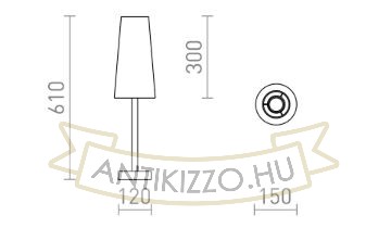 MAUI/CONNY 15/30 asztali lámpa  Polycotton fehér/fa 230V LED E27 11W