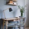 NIZZA asztali lámpa Polycotton fekete/fa 230V LED E14 7W