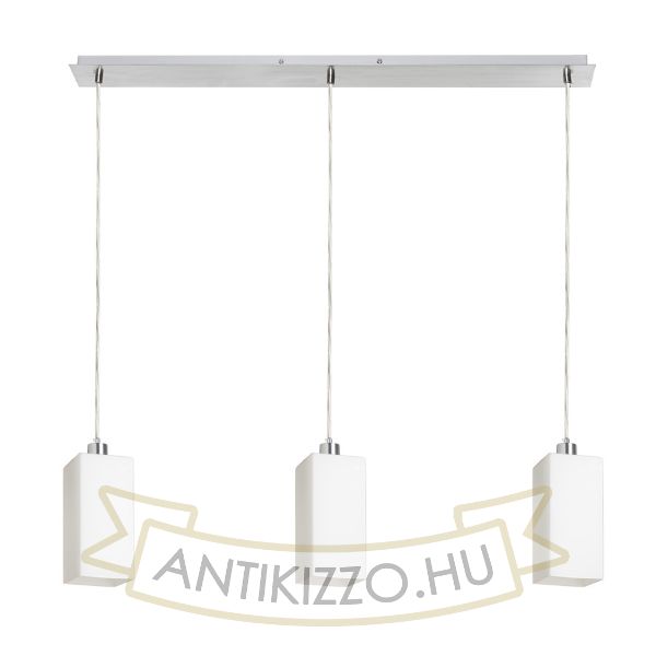 LIZ III 80 függő lámpa  opál üveg/króm 230V LED E27 3x15W