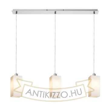 LIZ III 80 függő lámpa  opál üveg/matt nikkel 230V LED E27 3x15W