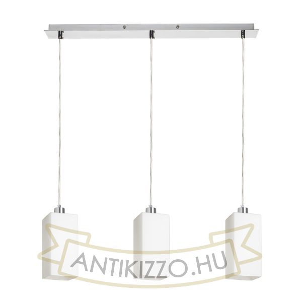 LIZ III 60 függő lámpa  opál üveg/króm 230V LED E27 3x15W