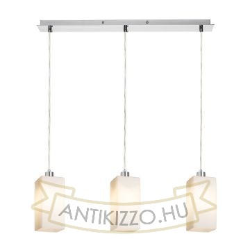 LIZ III 60 függő lámpa  opál üveg/króm 230V LED E27 3x15W