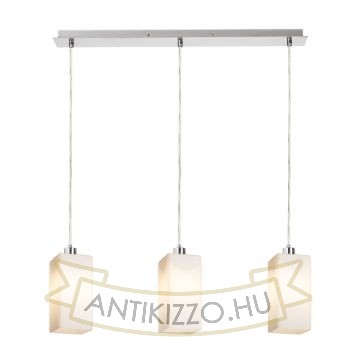 LIZ III 60 függő lámpa  opál üveg/matt nikkel 230V LED E27 3x15W