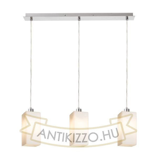 LIZ III 60 függő lámpa  opál üveg/matt nikkel 230V LED E27 3x15W