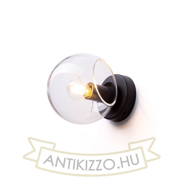 SOLARIS felületre szerelhető tiszta üveg/fekete 230V LED E14 7W