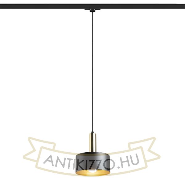 GIULIA 20 három áramkörös sínre fekete/aranybarna sárgaréz 230V LED E27 15W