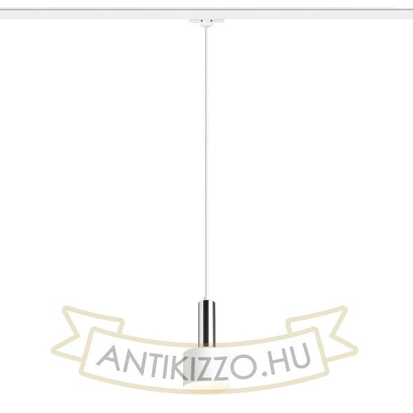 GIULIA 12 három áramkörös sínre fehér króm 230V LED E27 11W
