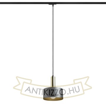 GIULIA 20 egy áramkörös sínre fekete/aranybarna sárgaréz 230V LED E27 15W