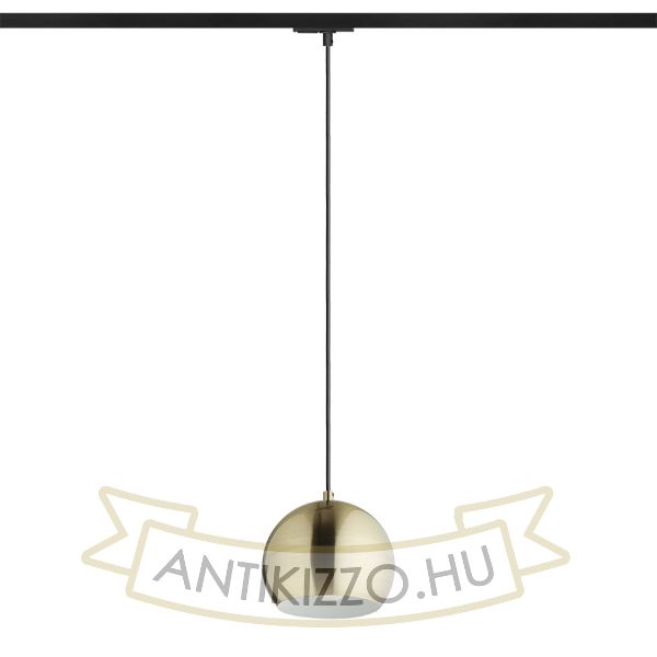 AGNETA egy áramkörös sínen függő lámpa  szálcsiszolt sárgaréz 230V LED E27 11W