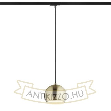 AGNETA egy áramkörös sínen függő lámpa  szálcsiszolt sárgaréz 230V LED E27 11W