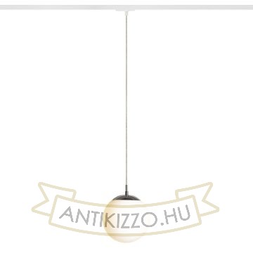LUNA 20 egy áramkörös sínre  opál üveg/króm 230V LED E27 11W