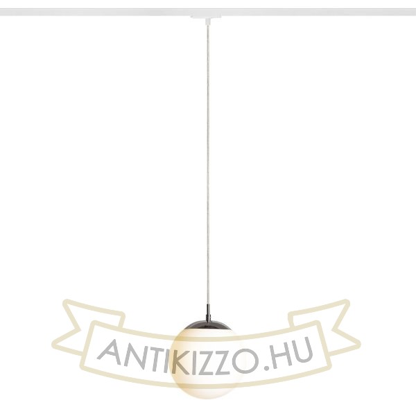 LUNA 20 egy áramkörös sínre  opál üveg/króm 230V LED E27 11W