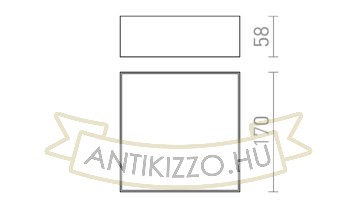 LARISA SQ 17 DIMM mennyezeti lámpa fekete 230V LED 15W 3000K