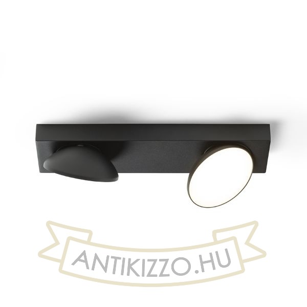 ELISEO II felületre szerelhető fekete 230V LED 2x5W 3000K