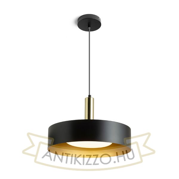 GIULIA 40 függő lámpa fekete/aranybarna sárgaréz 230V LED E27 30W