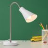 ANIKA asztali lámpa matt fehér matt nikkel 230V LED E27 15W