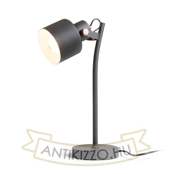 CELEIA asztali lámpa matt fekete szálcsiszolt réz 230V LED E27 11W