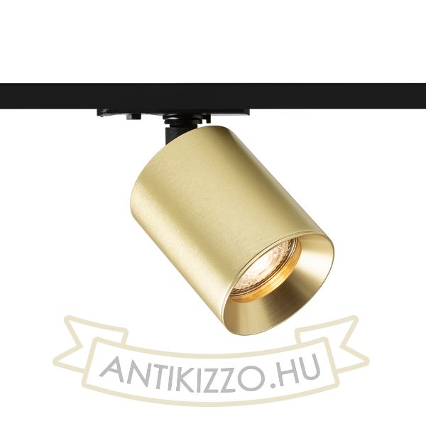 DARIO egyfázisú áramkörös sínre  szálcsiszolt sárgaréz 230V LED GU10 9W