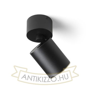 DARIO mennyezeti lámpa fekete szálcsiszolt sárgaréz 230V LED GU10 9W