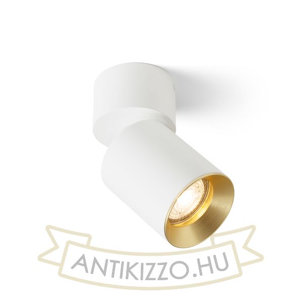 DARIO mennyezeti lámpa fehér szálcsiszolt sárgaréz 230V LED GU10 9W