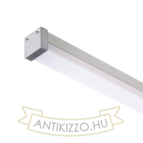 LED PROFILE D felületre szerelhető 1m  alumínium/tej akril 