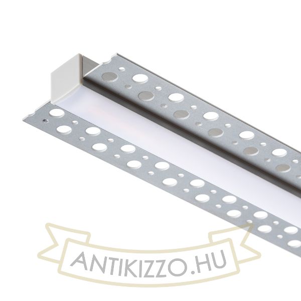 LED PROFILE B süllyesztett 1m  alumínium/tej akril 